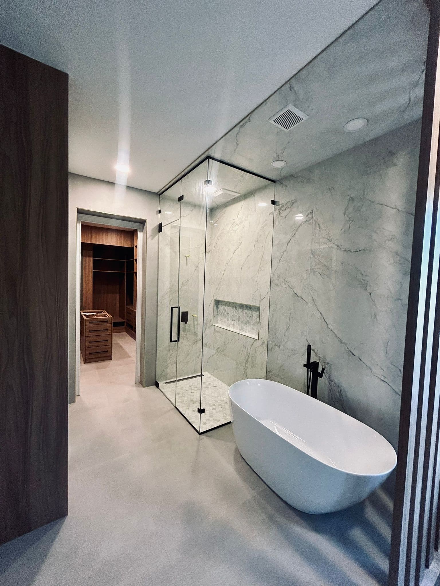 Contemporary Shower Glass